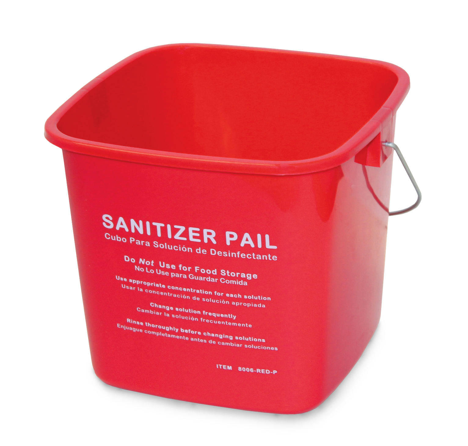 small red plastic pails